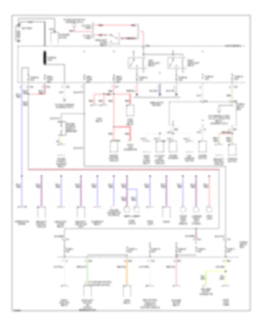 Power Distribution Wiring Diagram 1 of 3 for Subaru Legacy Outback 1999