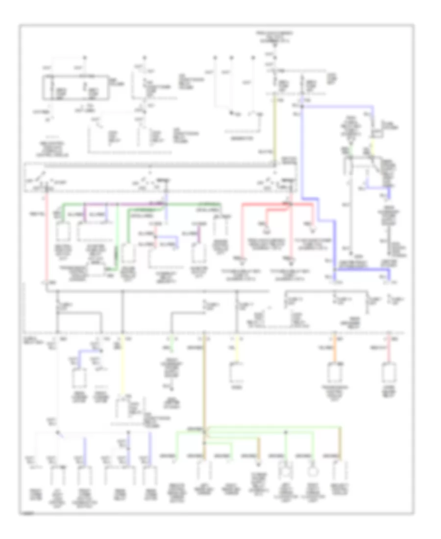 Power Distribution Wiring Diagram (2 of 3) for Subaru Legacy Outback Limited 1999