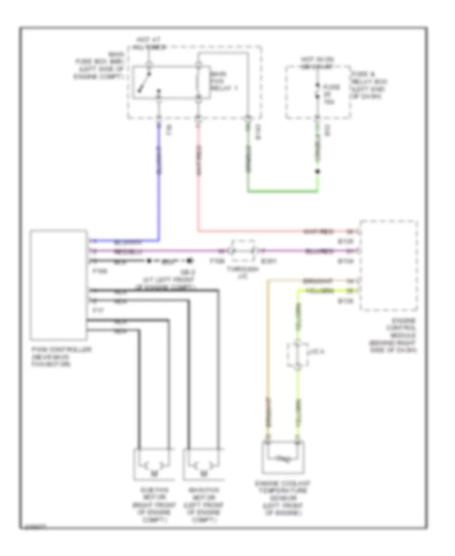 3.0L, Cooling Fan Wiring Diagram for Subaru Outback i 2005