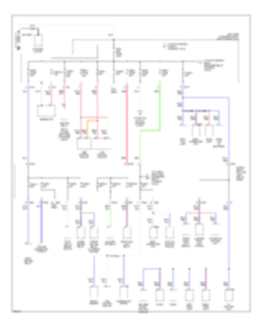 Power Distribution Wiring Diagram 1 of 5 for Subaru Legacy GT Limited 2008
