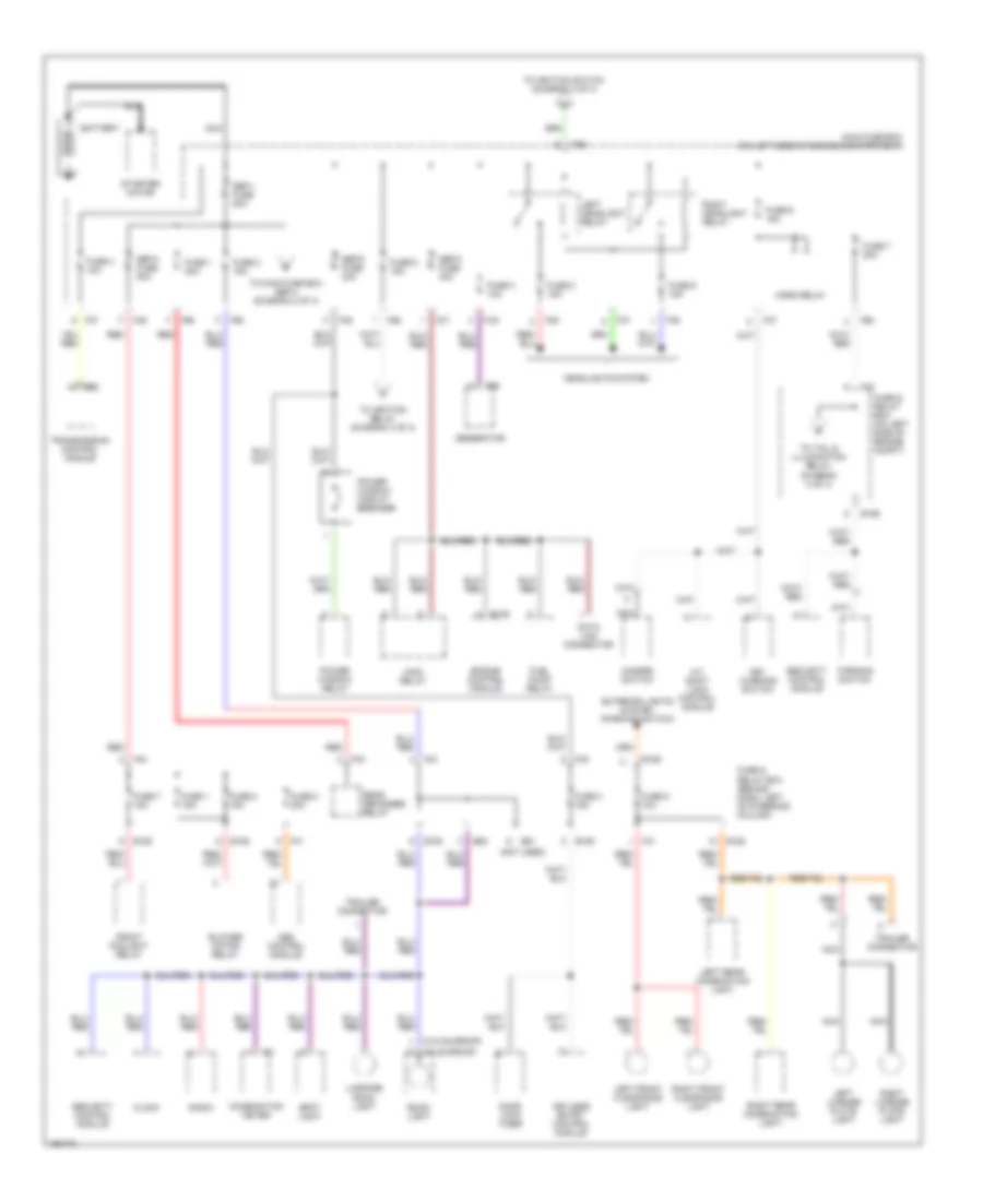 Power Distribution Wiring Diagram 1 of 4 for Subaru Forester L 2002