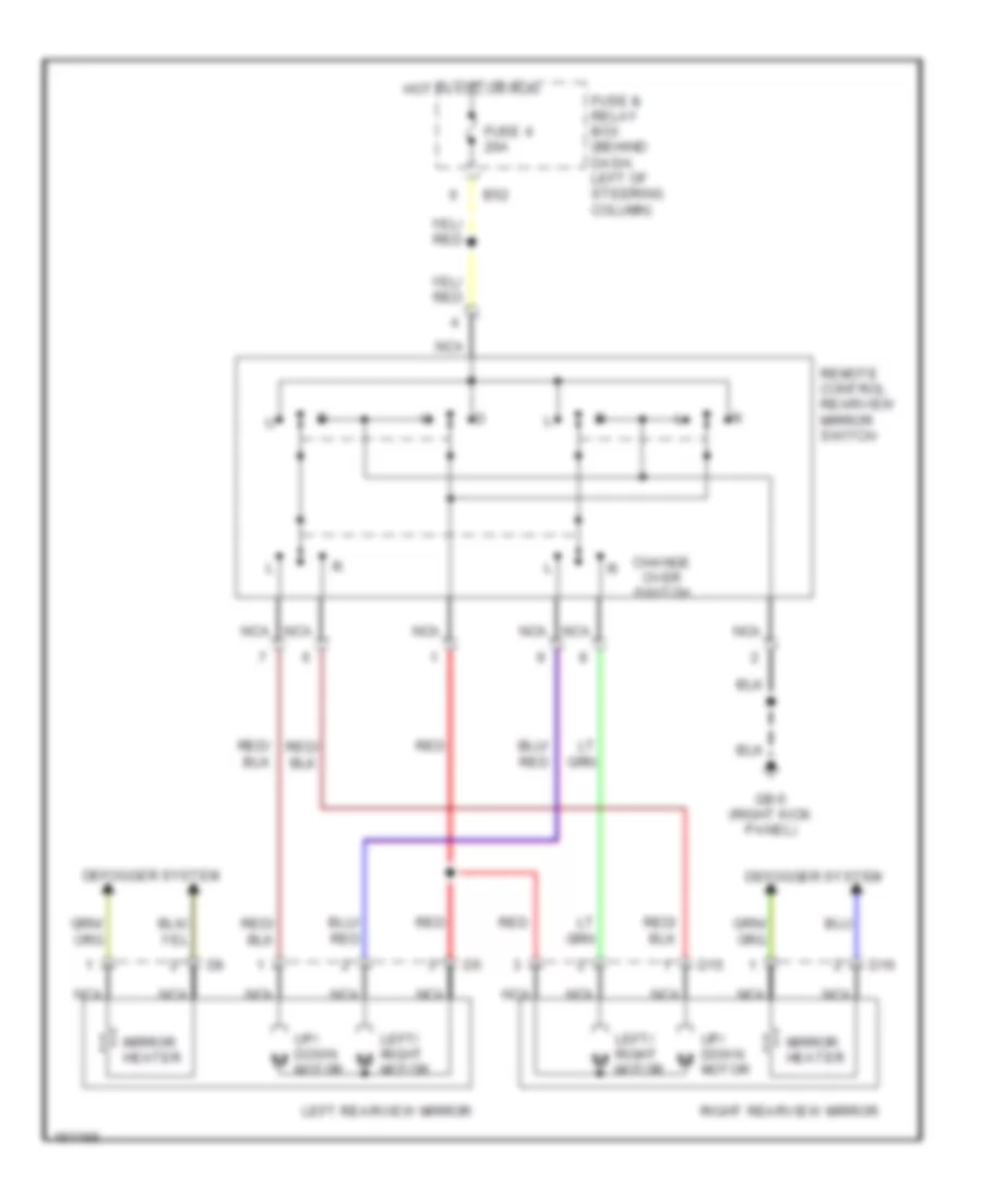 Power Mirror Wiring Diagram for Subaru Forester L 2002