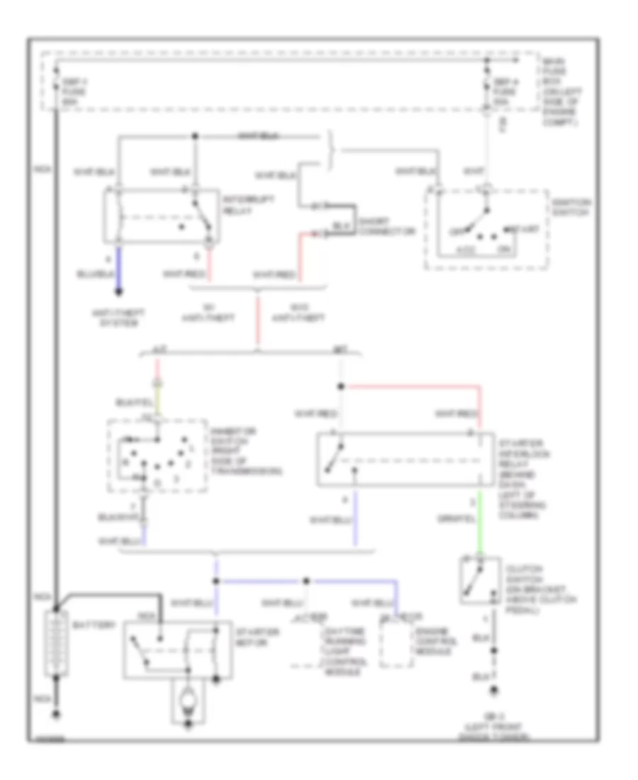 Starting Wiring Diagram for Subaru Forester L 2002