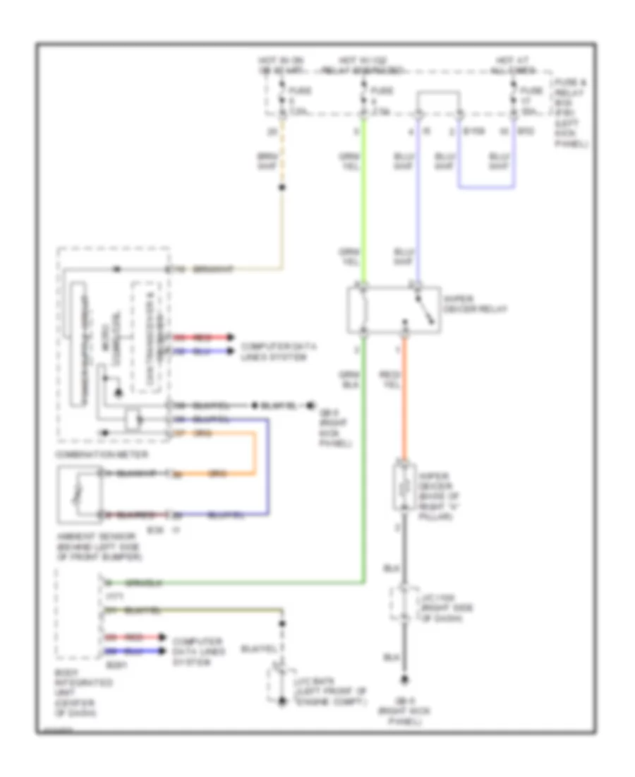 Wiper Deicer Wiring Diagram for Subaru Legacy 2 5i Sport 2014