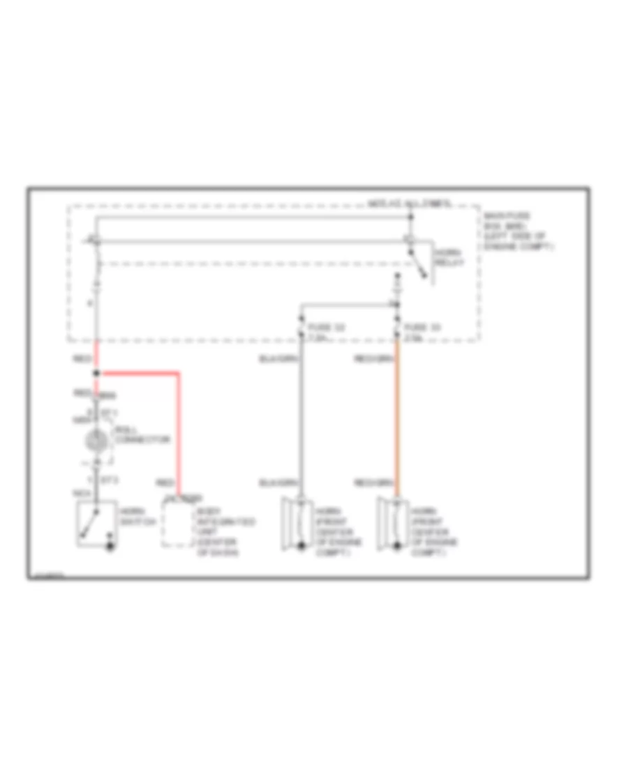 Horn Wiring Diagram for Subaru Legacy 2 5i Sport 2014