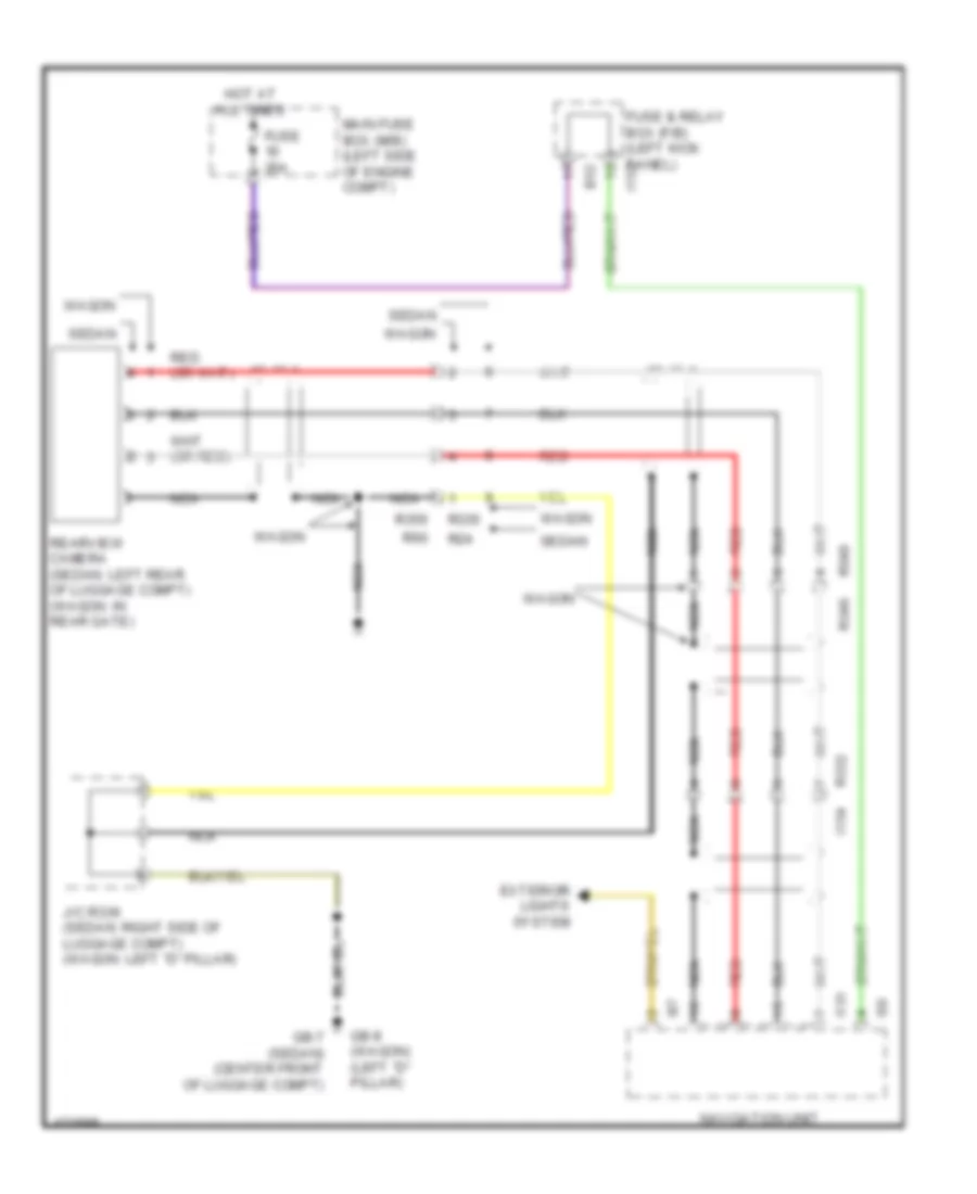 Rear View Camera Wiring Diagram with Navigation for Subaru Legacy 2 5i Sport 2014