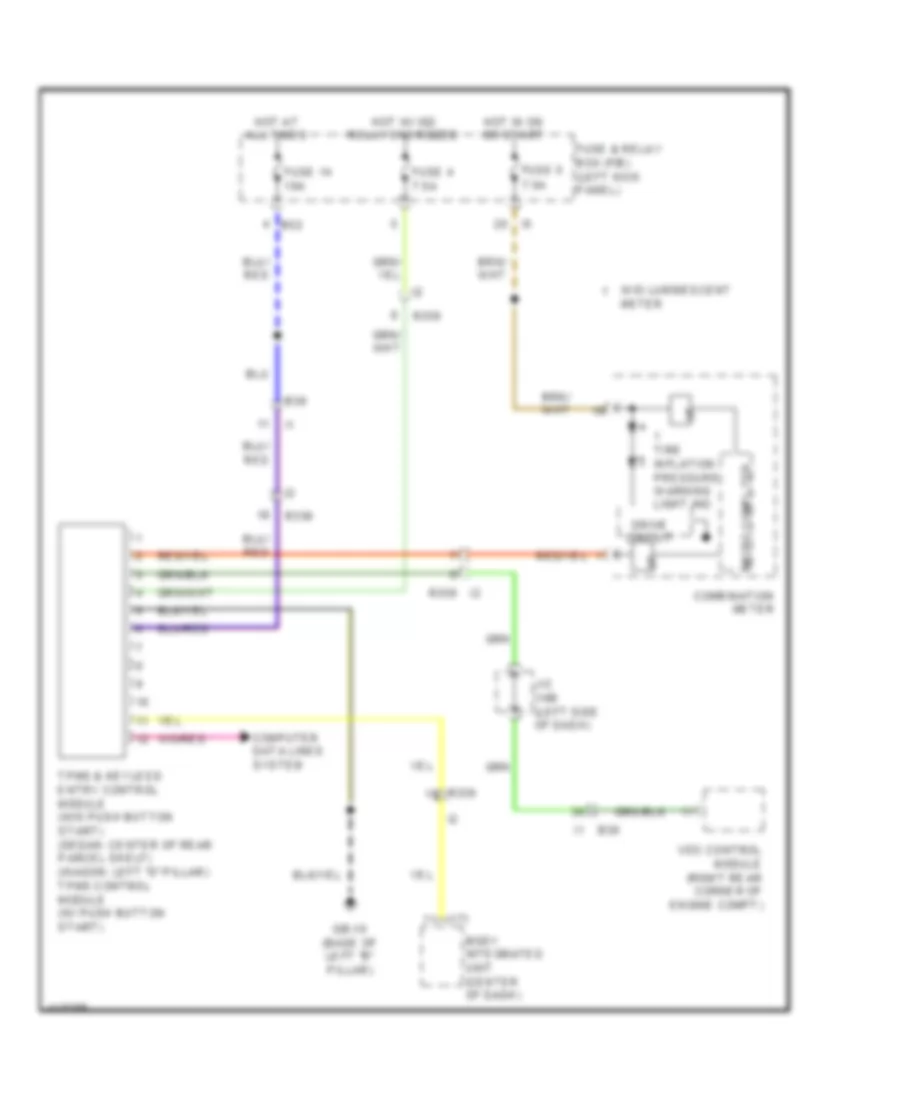 Tire Pressure Monitoring Wiring Diagram for Subaru Legacy 2 5i Sport 2014