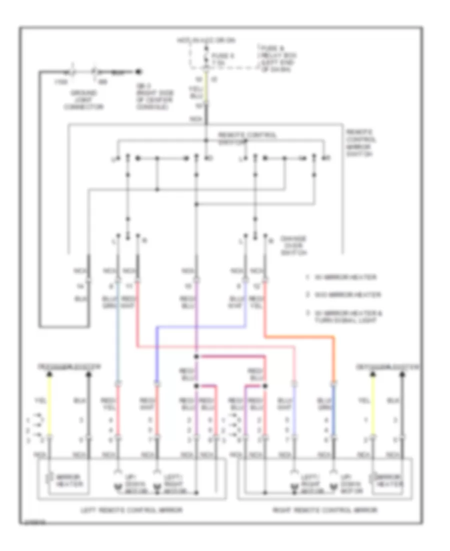 Power Mirror Wiring Diagram for Subaru Outback Limited 2005