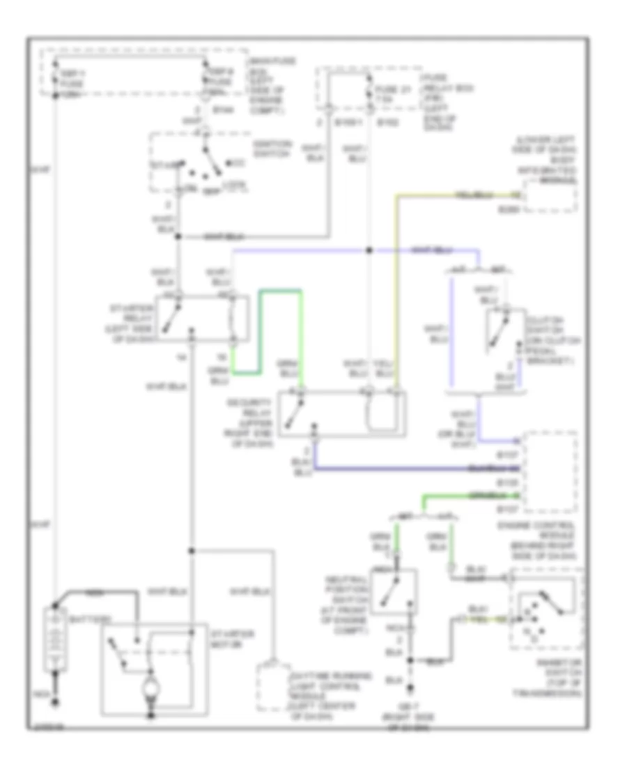 2 5L Starting Wiring Diagram for Subaru Outback Limited 2005