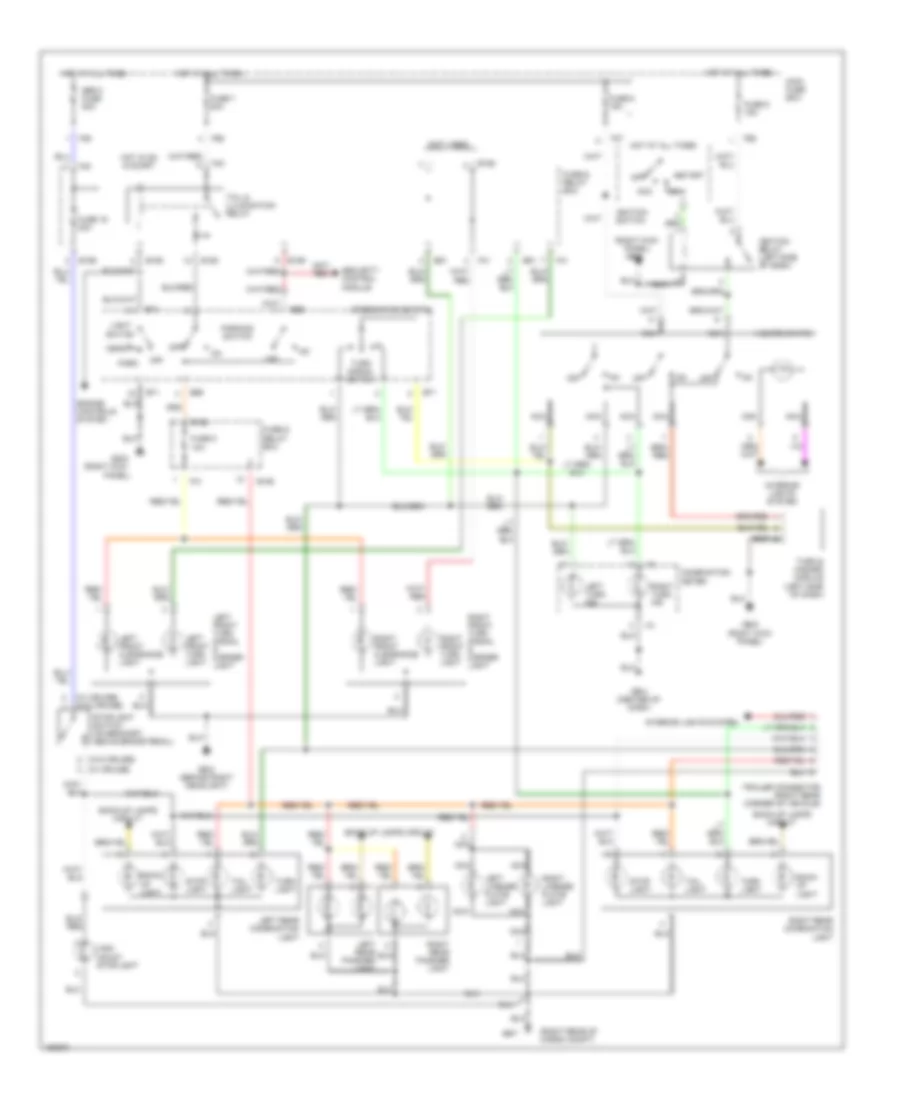 Exterior Lamps Wiring Diagram for Subaru Forester S 2002