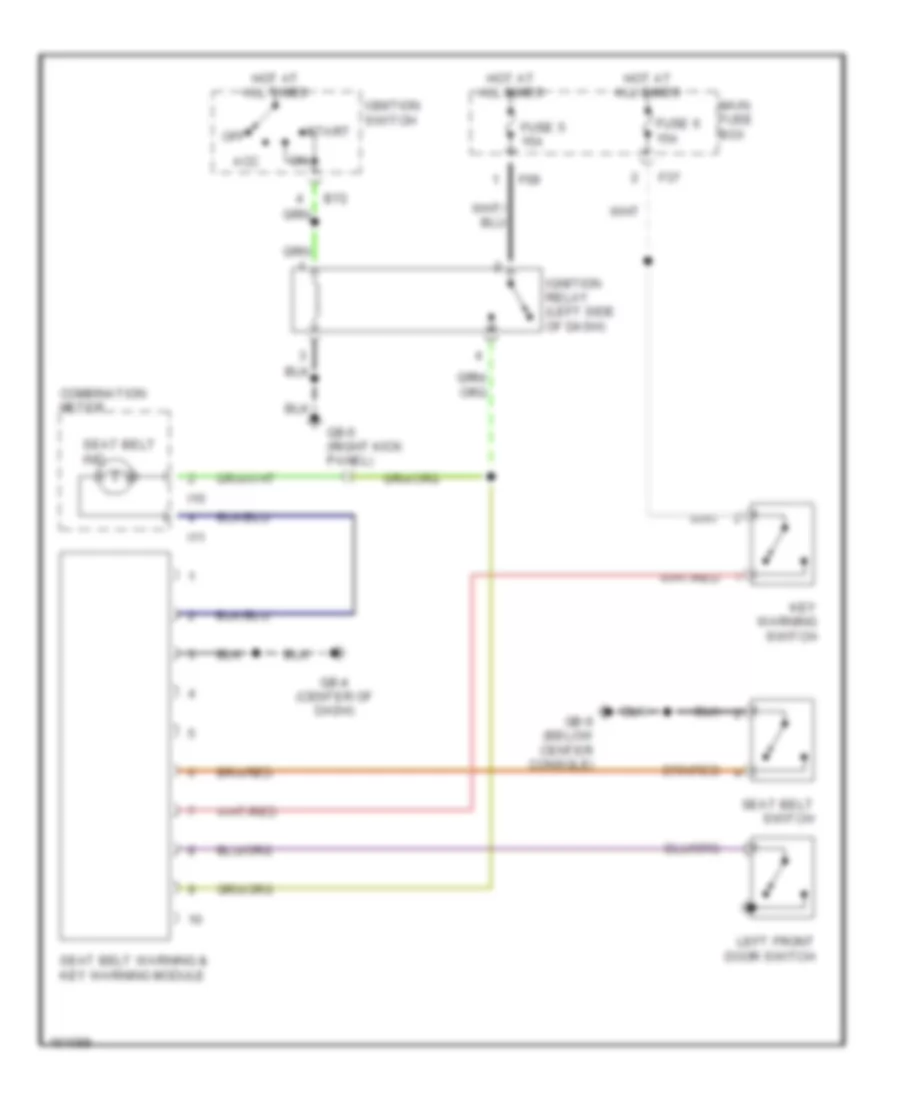 Warning System Wiring Diagrams for Subaru Forester S 2002