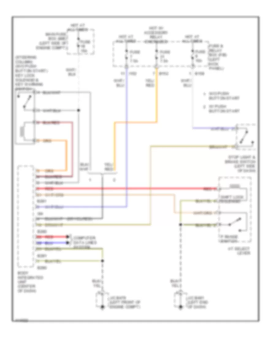 Shift Interlock Wiring Diagram for Subaru Legacy 3.6R Limited 2014