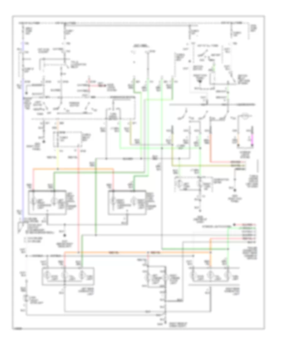 Exterior Lamps Wiring Diagram for Subaru Forester L 2000