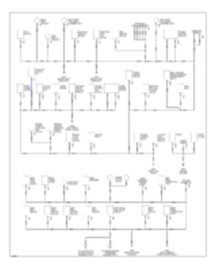 Ground Distribution Wiring Diagram 1 of 2 for Subaru Forester L 2000