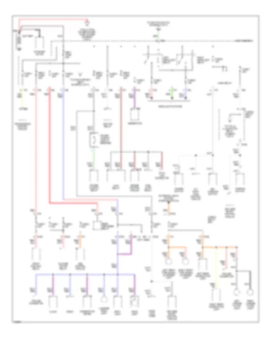Power Distribution Wiring Diagram 1 of 4 for Subaru Forester L 2000