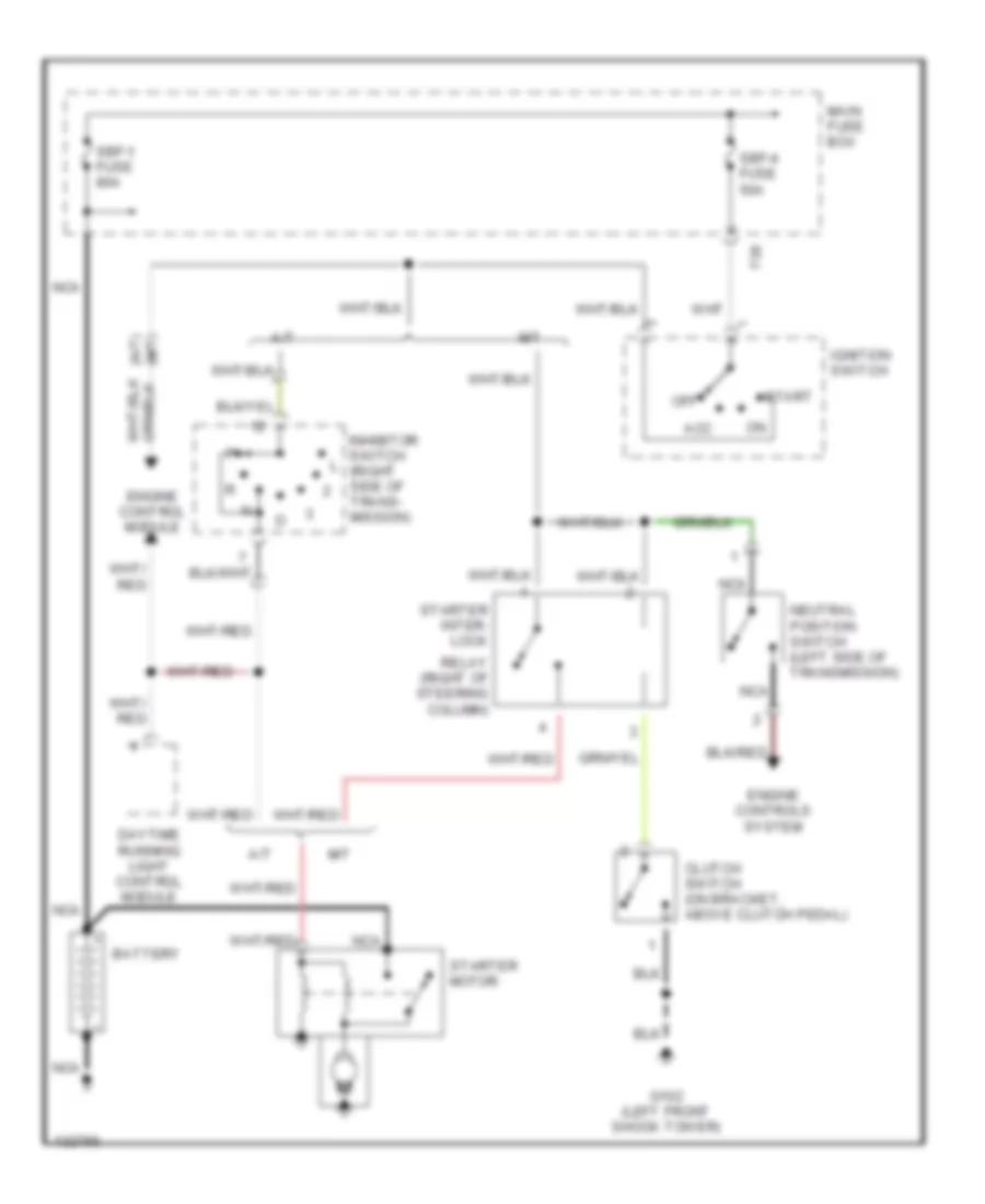 Starting Wiring Diagram for Subaru Forester L 2000