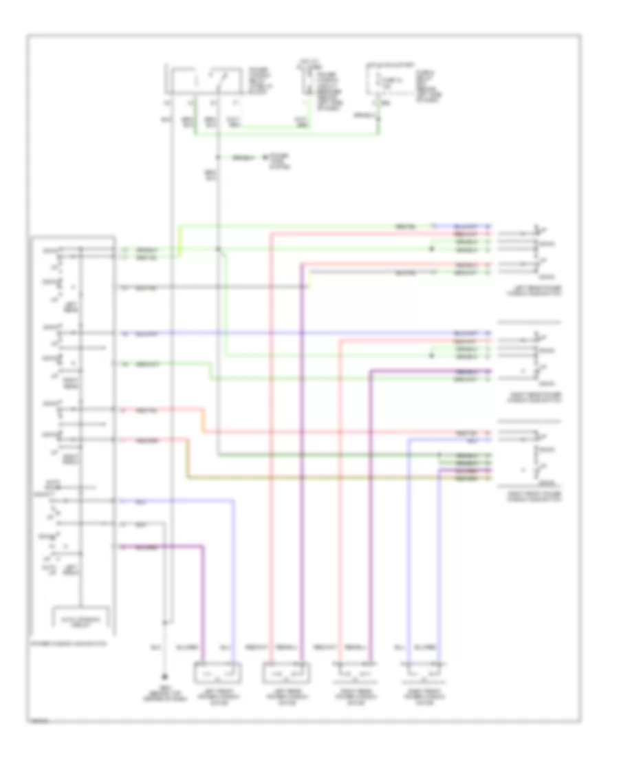 Power Window Wiring Diagram for Subaru Impreza RS 2002