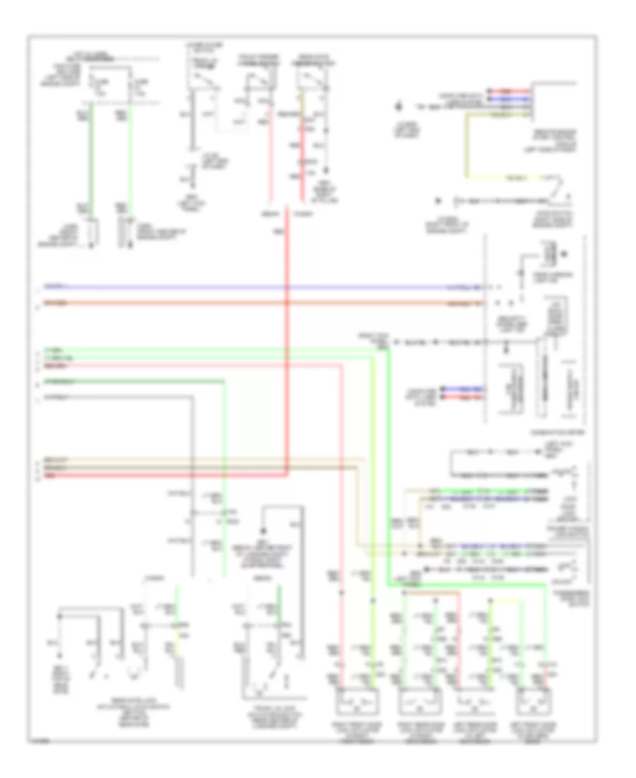 Power Door Locks Wiring Diagram, without Keyless Access (2 of 2) for Subaru Outback 2.5i Limited 2014