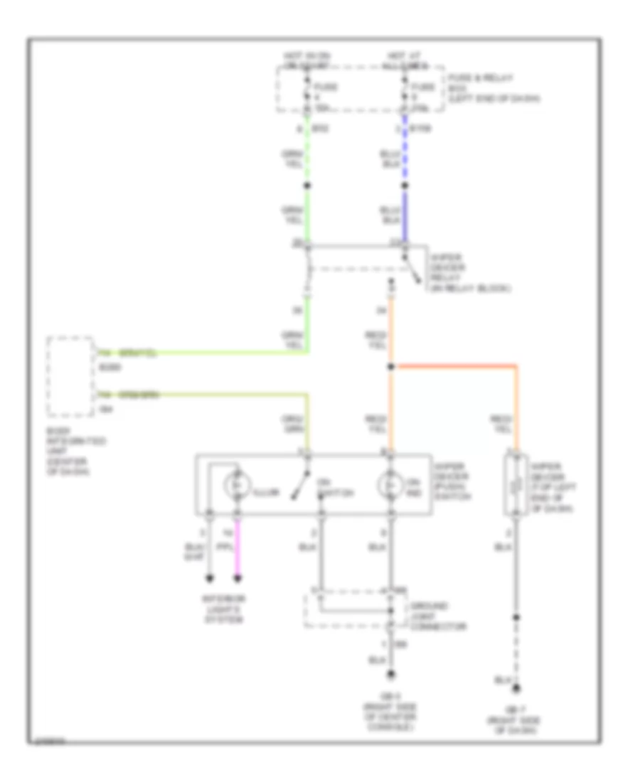 Wiper Deicer Wiring Diagram for Subaru Outback R VDC Limited 2005