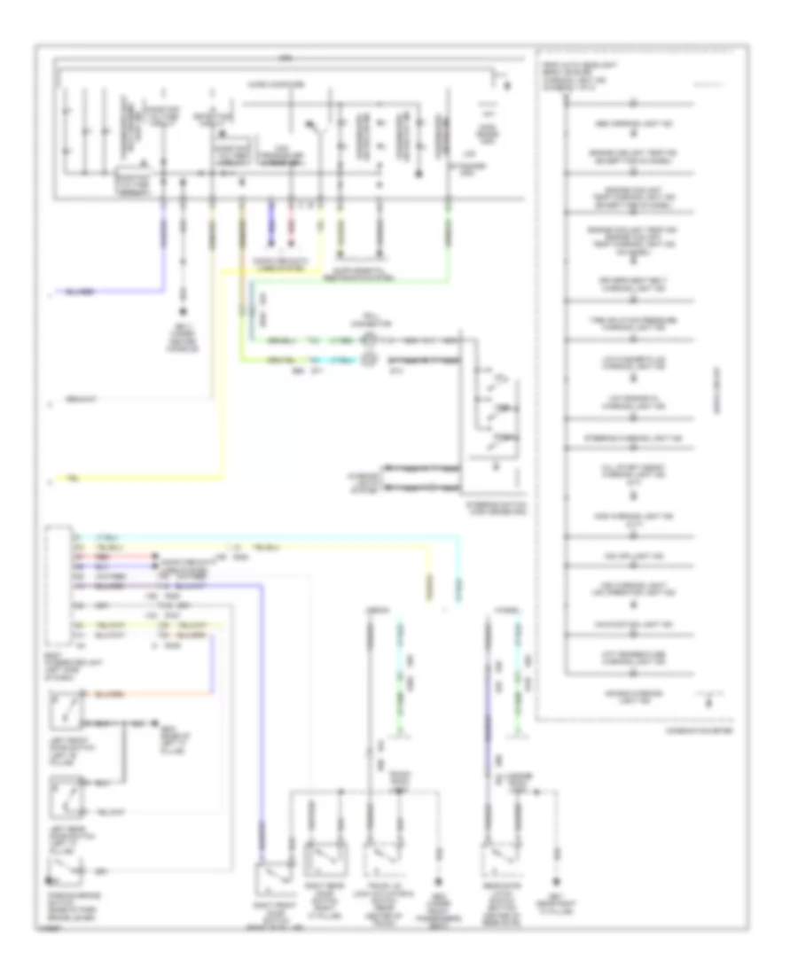 Instrument Cluster Wiring Diagram 2 of 2 for Subaru Impreza 2012
