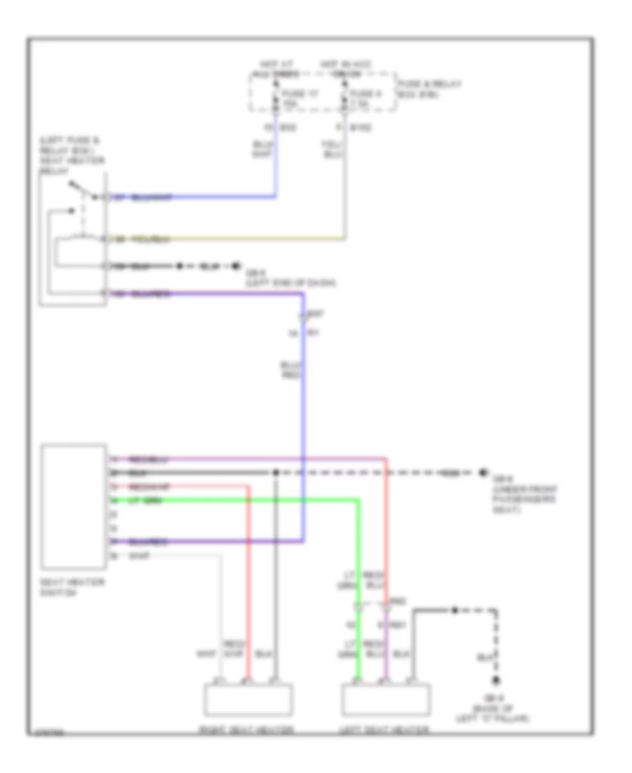 Heated Seats Wiring Diagram for Subaru Impreza 2012