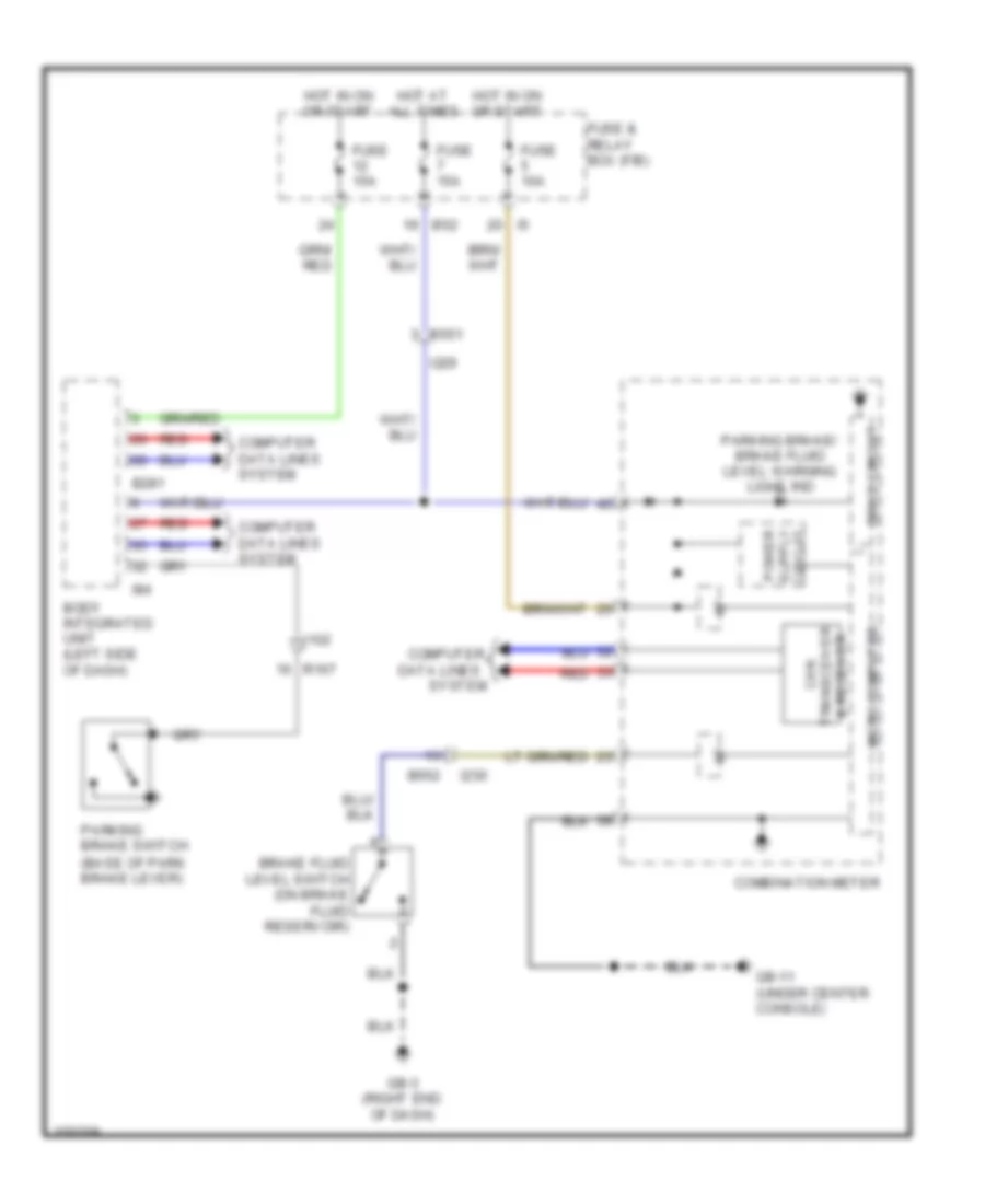 Park Brake Release Wiring Diagram for Subaru Impreza 2012