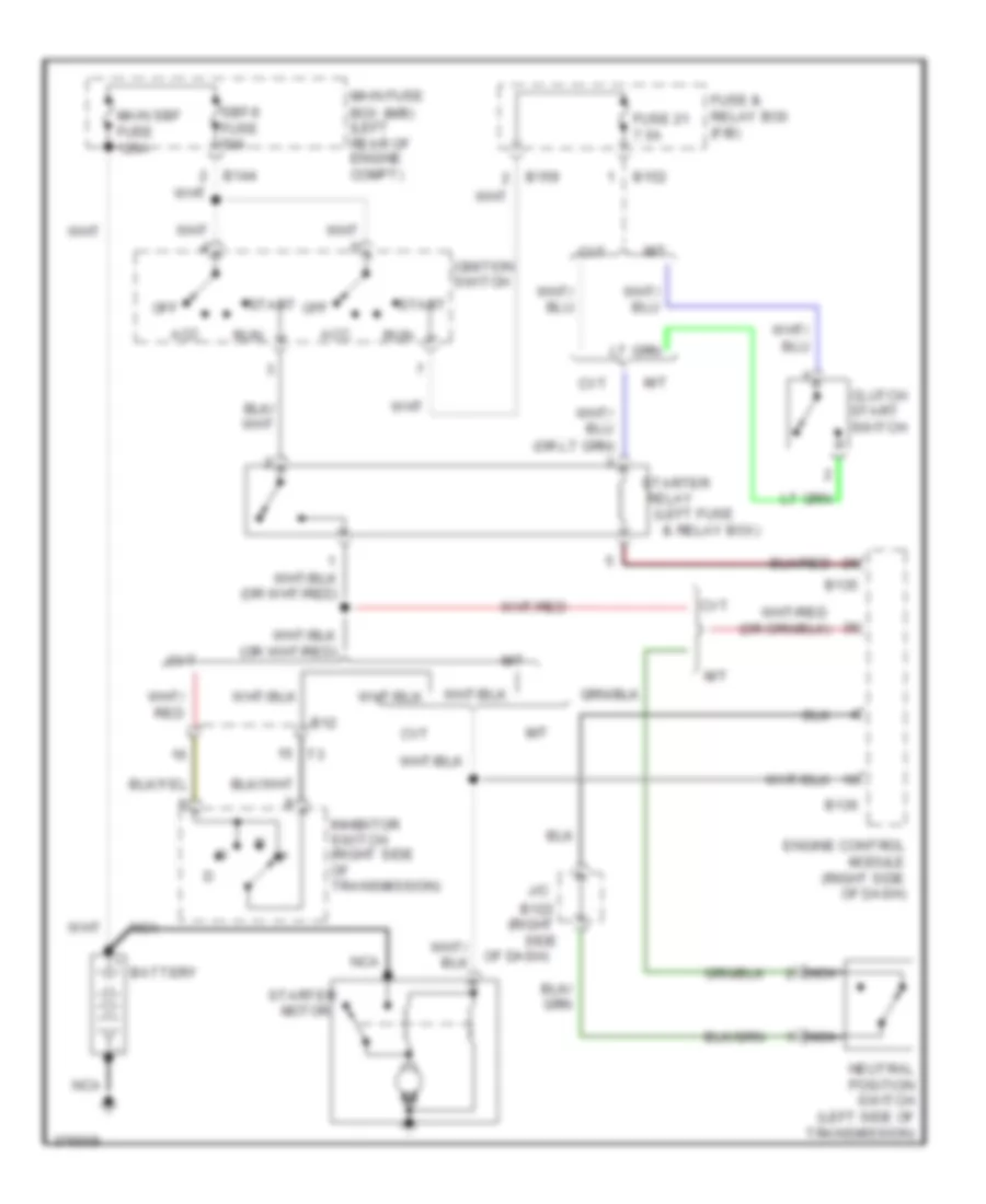 Starting Wiring Diagram for Subaru Impreza 2012