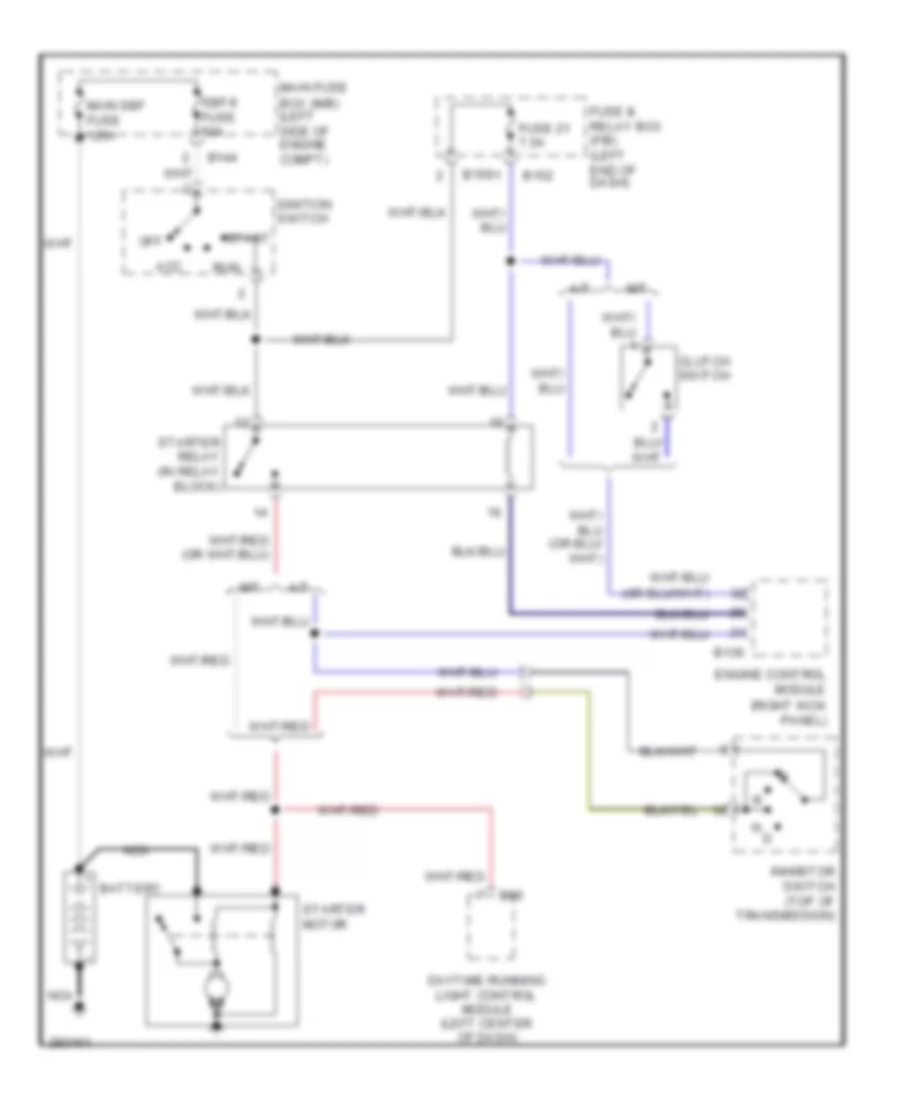 2.5L, Starting Wiring Diagram for Subaru Outback 2008