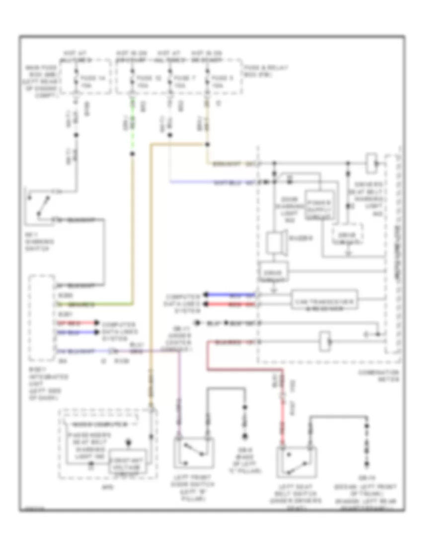 Chime Wiring Diagram for Subaru Impreza Limited 2012