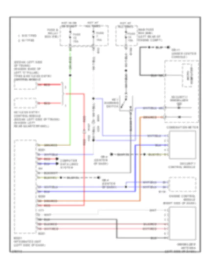 Immobilizer Wiring Diagram for Subaru Impreza Premium 2012