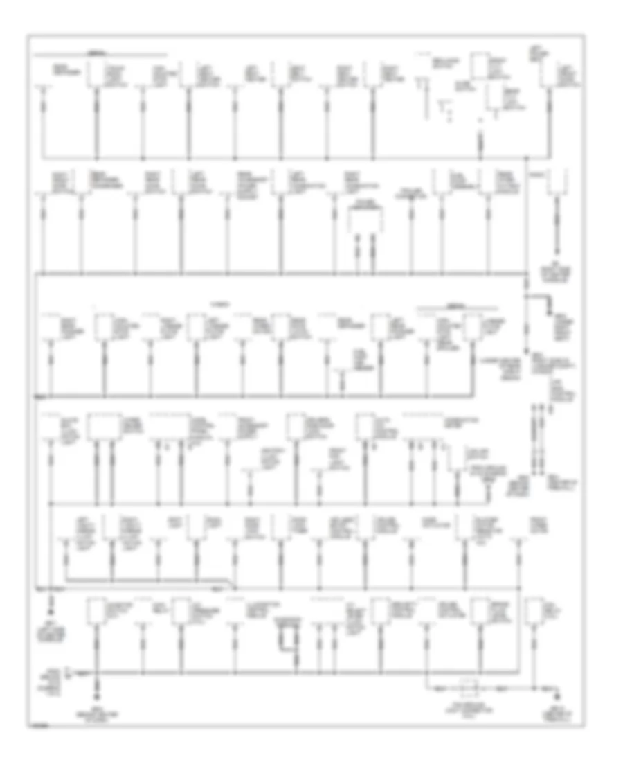 Ground Distribution Wiring Diagram 2 of 2 for Subaru Legacy GT 2002