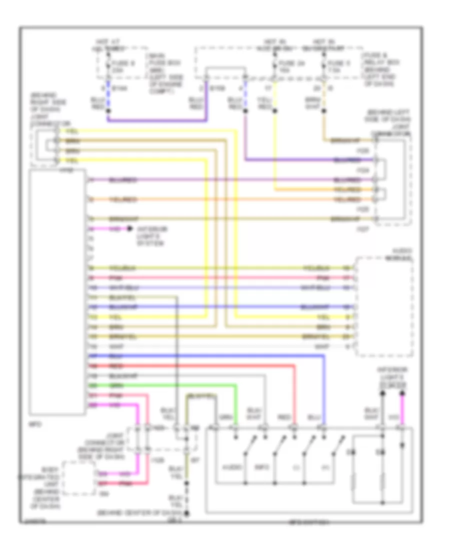 Multi-Information System Wiring Diagram for Subaru B9 Tribeca 2006