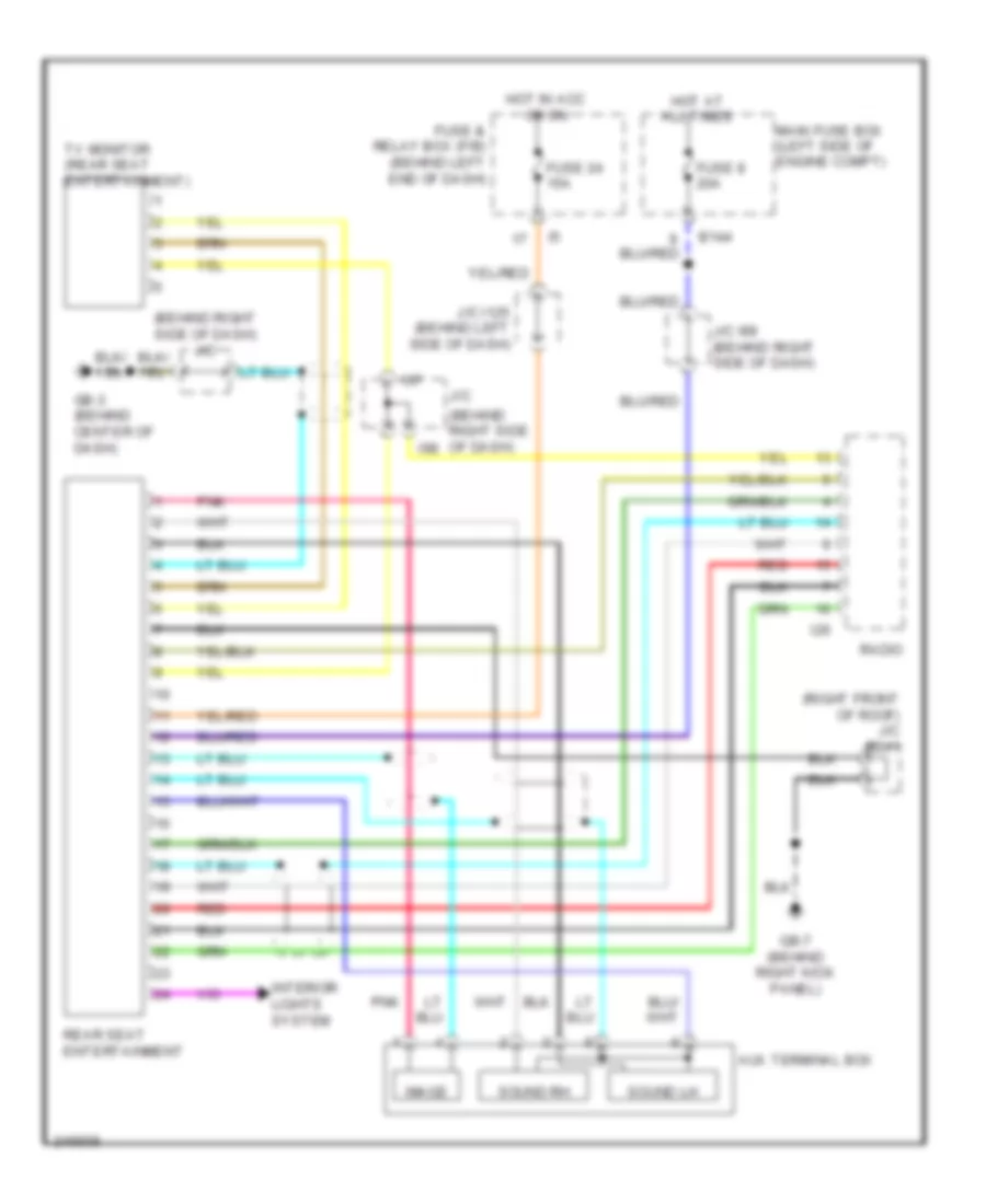 Radio Wiring Diagram with Rear Seat Entertainment for Subaru B9 Tribeca 2006