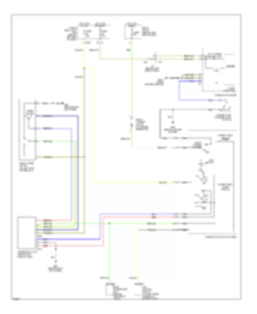 Электросхема передних стеклоочистителей дворников и омывателя лобового стекла для Subaru B9 Tribeca 2006
