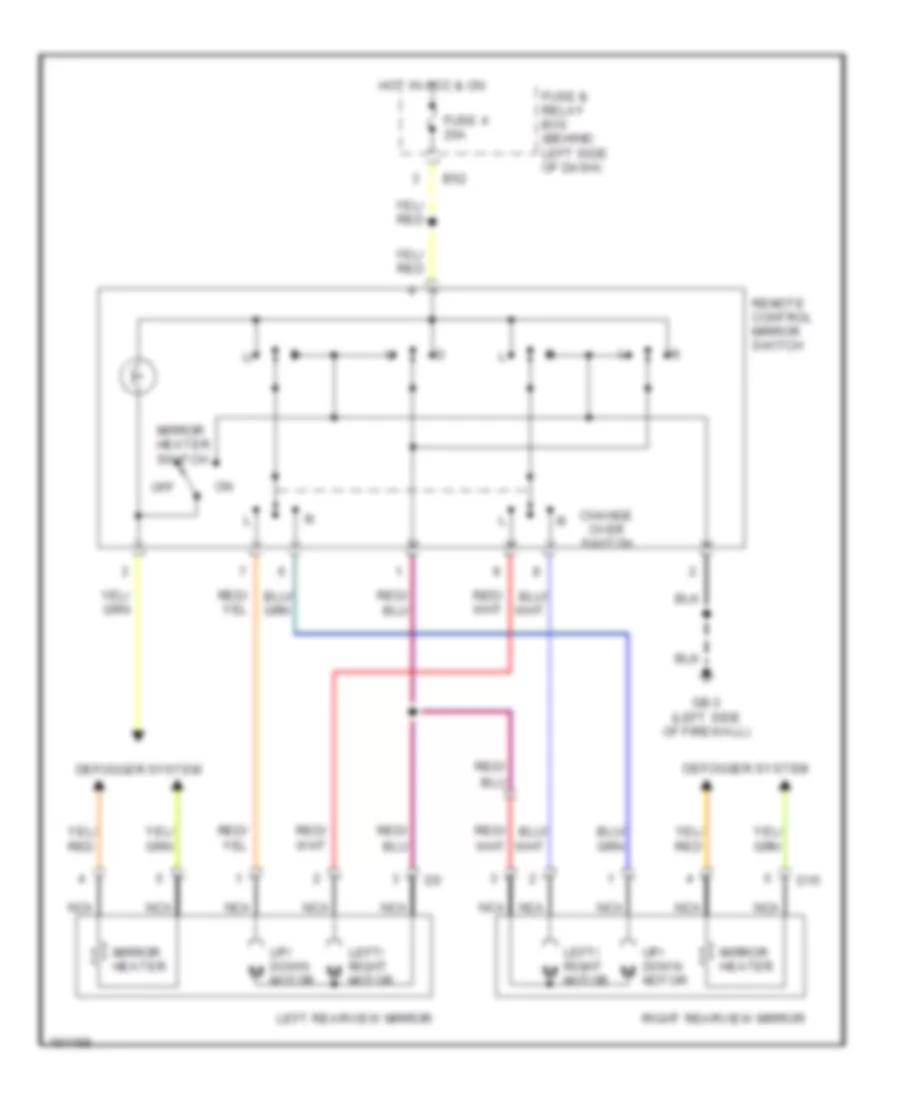 Power Mirror Wiring Diagram for Subaru Legacy GT Limited 2002