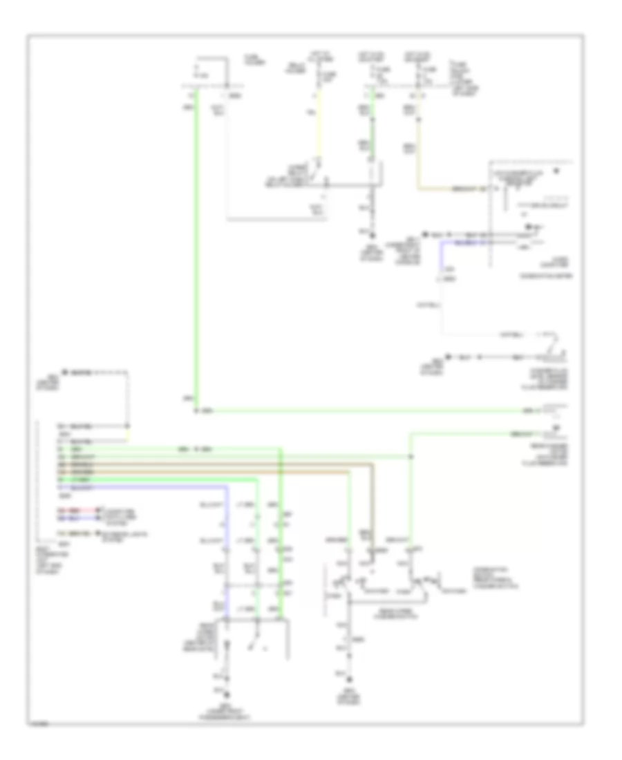 Электросхема заднего стеклоочистителя дворника и омывателя, С HEV для Subaru XV Crosstrek Hybrid 2014