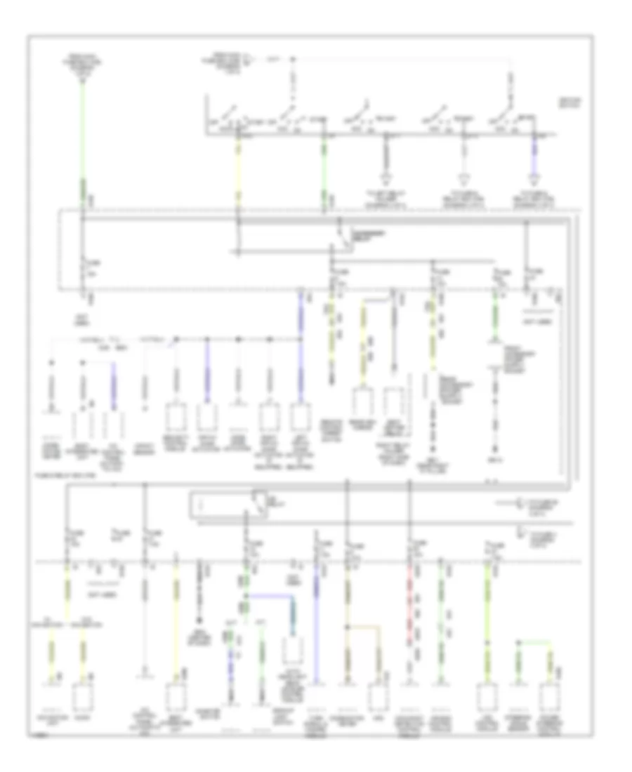 Power Distribution Wiring Diagram without HEV 3 of 4 for Subaru XV Crosstrek Hybrid 2014