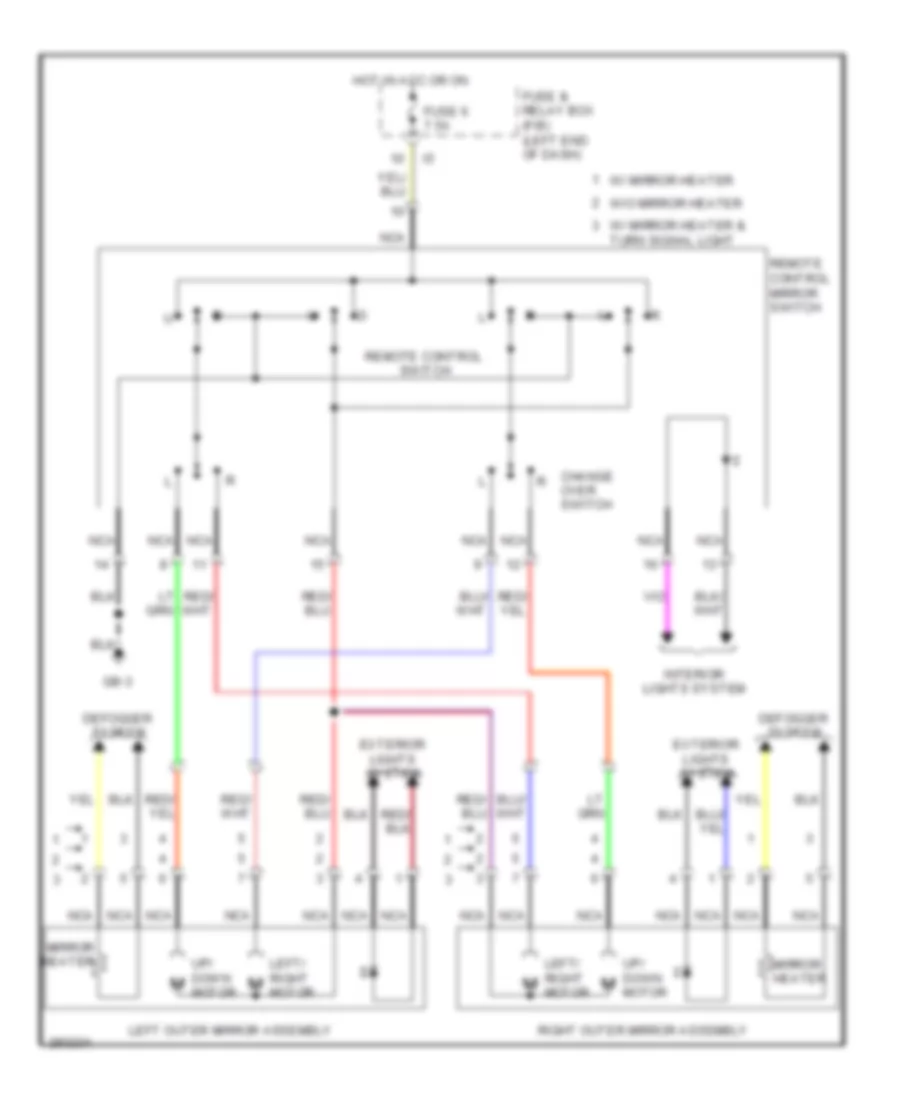 Power Mirror Wiring Diagram for Subaru Outback Limited 2008
