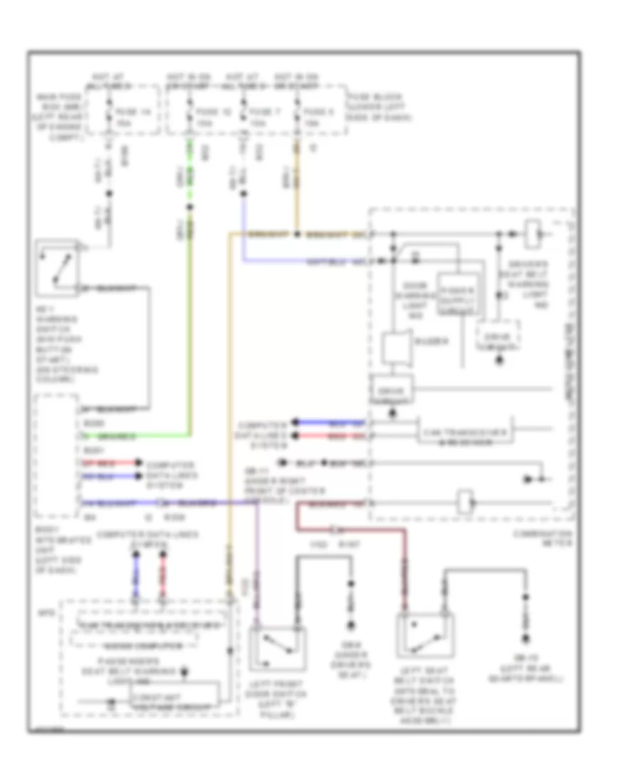 Chime Wiring Diagram with HEV for Subaru XV Crosstrek Limited 2014
