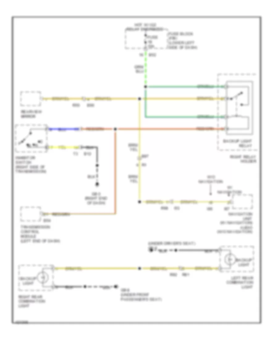 Backup Lamps Wiring Diagram with HEV for Subaru XV Crosstrek Limited 2014