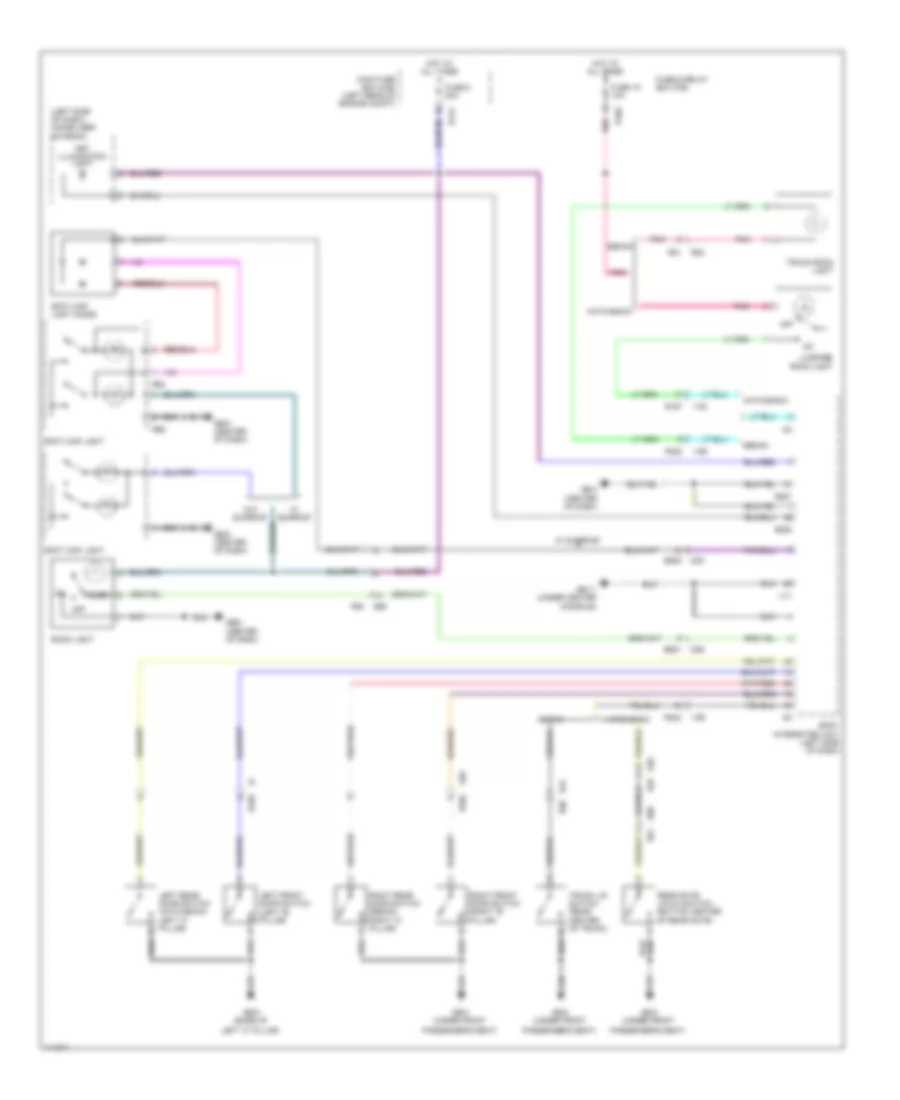 Courtesy Lamps Wiring Diagram, without HEV for Subaru XV Crosstrek Limited 2014