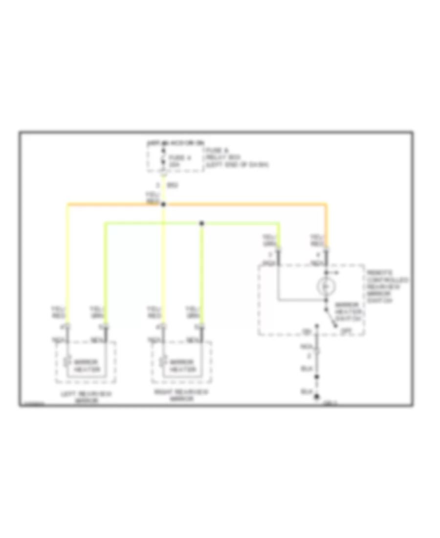 Heated Mirrors Wiring Diagram for Subaru Baja Turbo 2006