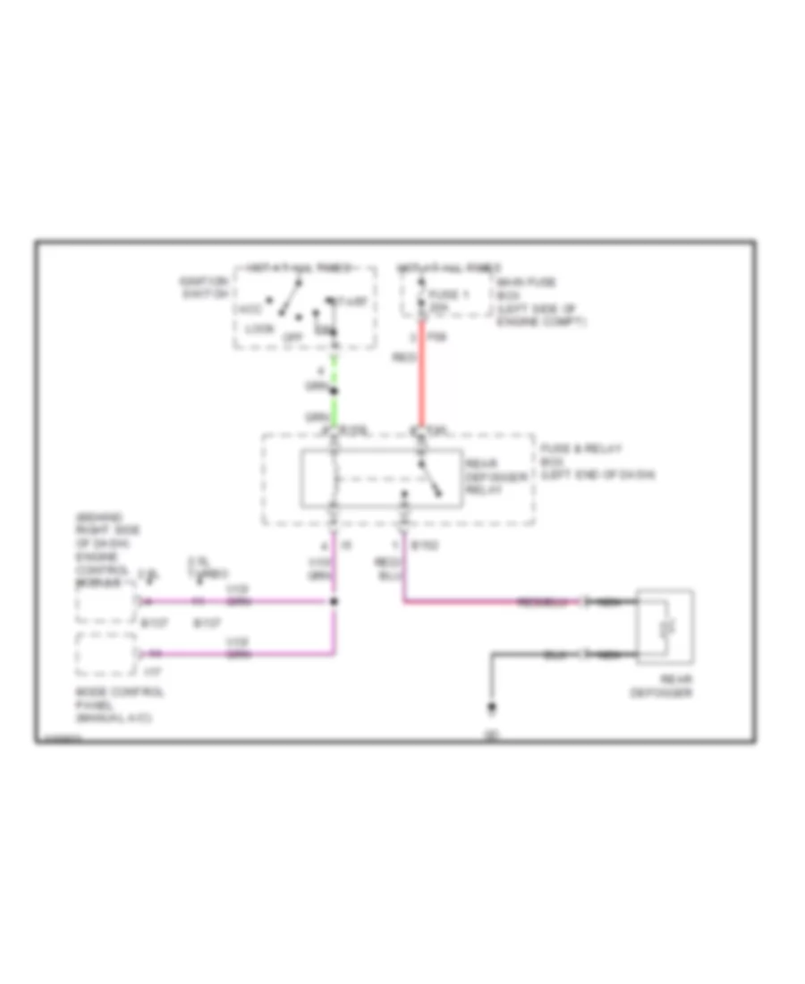 Rear Defogger Wiring Diagram for Subaru Baja Turbo 2006