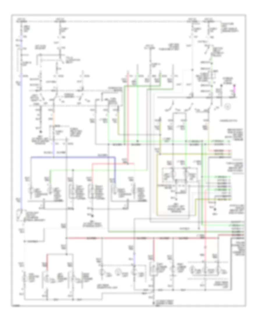 Exterior Lamps Wiring Diagram for Subaru Baja Turbo 2006