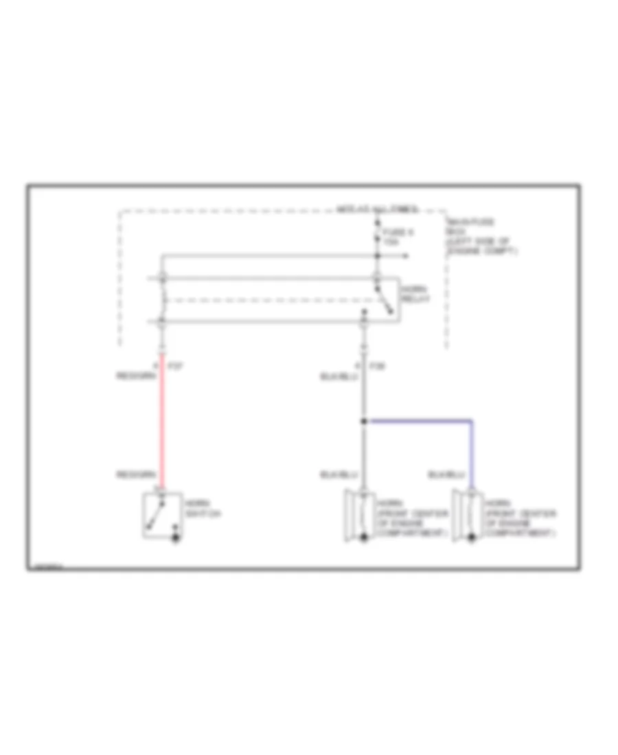 Horn Wiring Diagram for Subaru Baja Turbo 2006