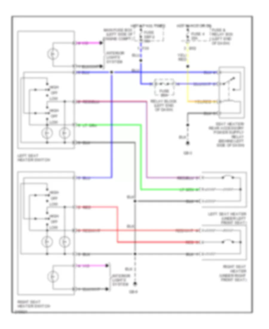 Heated Seats Wiring Diagram for Subaru Baja Turbo 2006