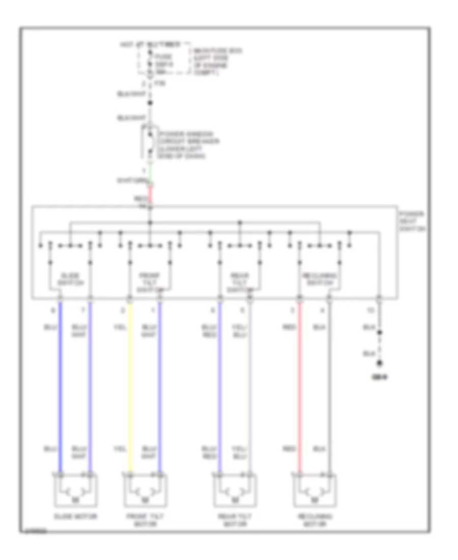 Power Seat Wiring Diagram for Subaru Baja Turbo 2006