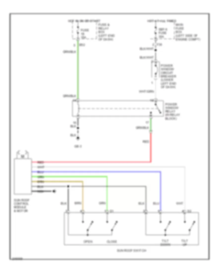 Sunroof Wiring Diagram for Subaru Baja Turbo 2006