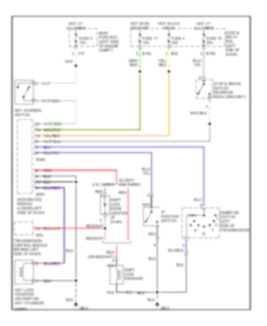 Shift Interlock Wiring Diagram for Subaru Baja Turbo 2006