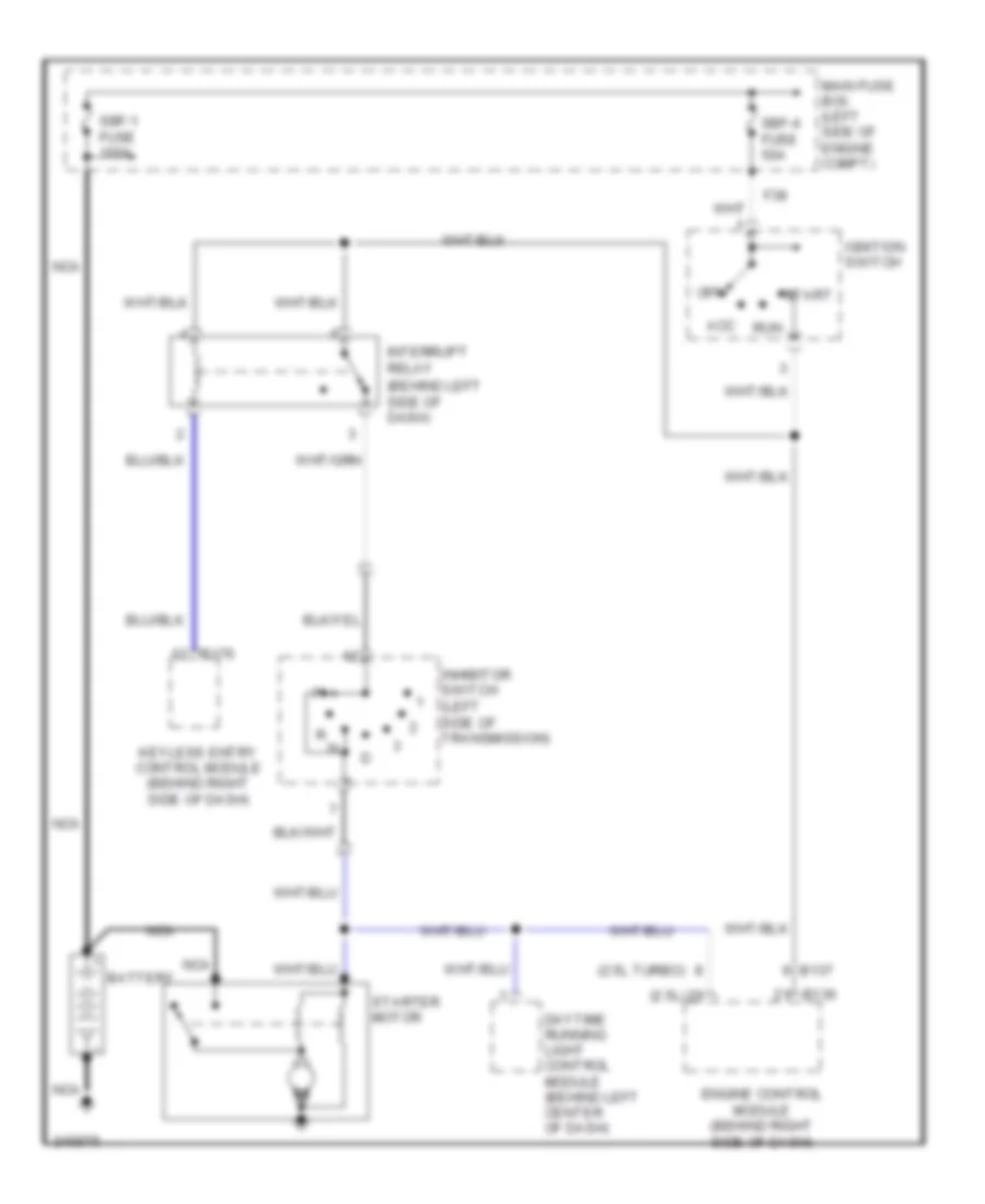 Starting Wiring Diagram A T for Subaru Baja Turbo 2006